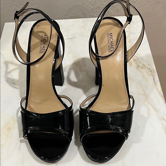 Michael Kors Black Patent Heels - Picture 1 of 7